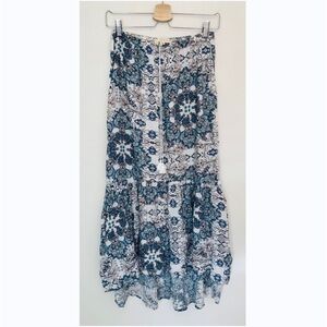 Lovestitch Floral High-Low Peasant Skirt